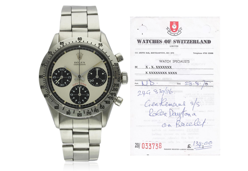 Rolex daytona outlet auction record